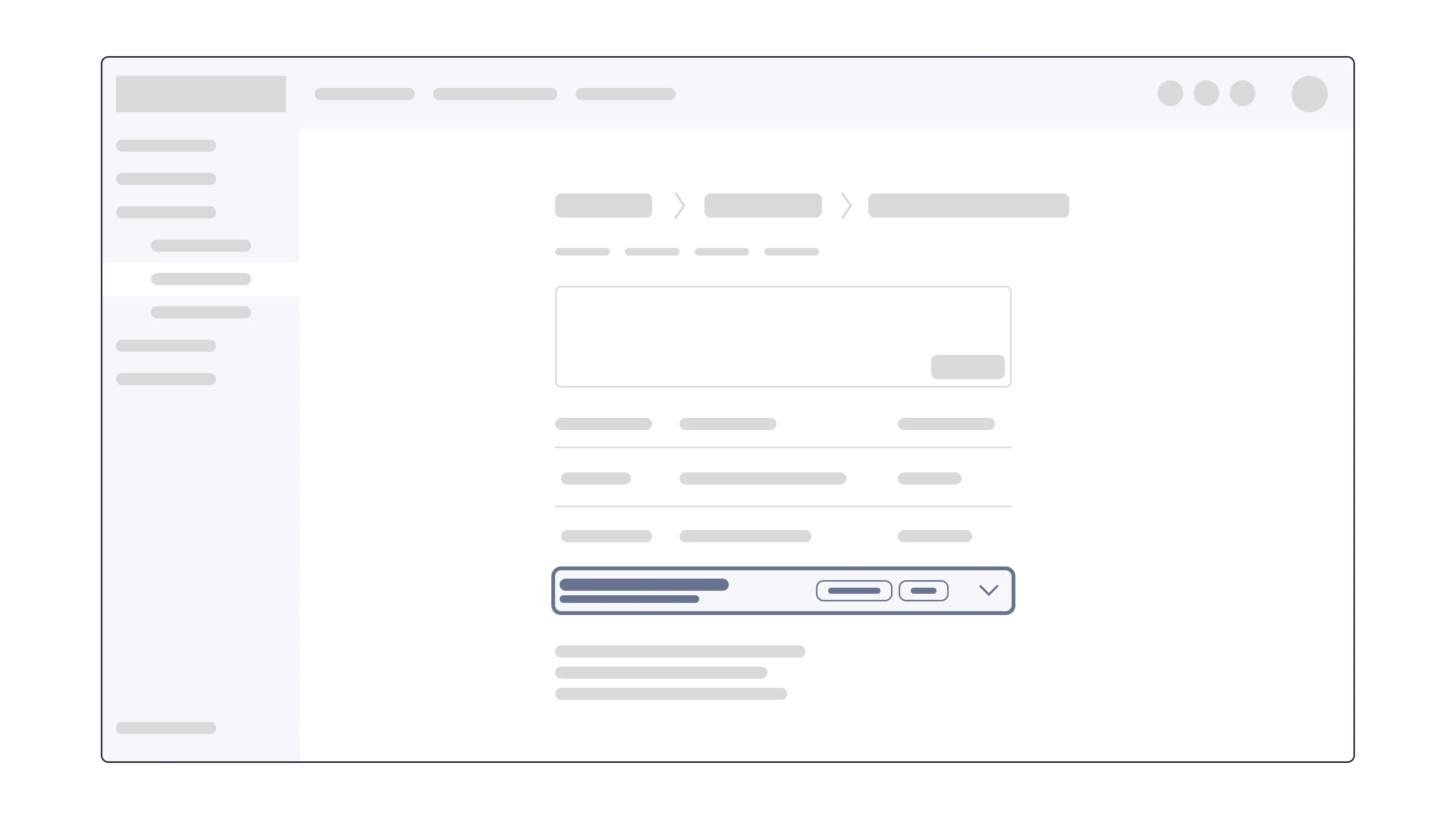 Wireframe showing a contextual suggestion appearing inline when the system predicts the user is stuck.